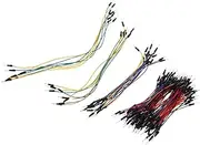 SHOWERORO 130Pcs Breadboard Jumper Wire Kit Male to Male Connectors for Electronics Projects Durable Power Supply Versatile Wiring for Schools Labs DIY Applications