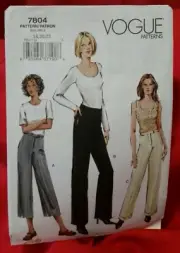 VOGUE PATTERN 7804 MISSES / MISS PETITE PANTS SIZE 18-22