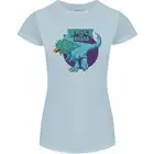 T-Rex Ruining Christmas Wreck the Halls Womens Petite Cut T-Shirt