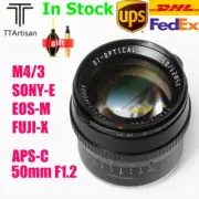 TTArtisan 50mm F1.2 APS-C Manual Lens For Fuji X Canon EOS M Sony E M4/3 Mount
