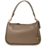 Coach Soft Pebble Leather Cary Crossbody Bag Dark Stone