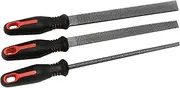 Hilka 69800113 200 mm Pro Craft Soft Grip Wood Rasp File Set - Silver (3-Piece)