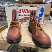 Red Wings Men’s 6.5D,#2245,USA,NOS,Steel Toe Boots,Vintage,Leather,Padded Collar