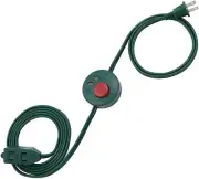 Clear Power 9 ft Indoor Extension Cord with Lighted Foot Switch, 3 Outlets, 2...
