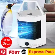 1/2x Portable Mini Fan Air Conditioner Cooler Desk USB Handle Cooling Humidifier