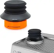 Aluminum Single Dose Hopper with Silicone Bellows and Integrated Anti-Popcorn Baffle | Compatible with Breville/Sage Barista Express, Pro, Touch, and Impress (Black, Aluminum Hopper)