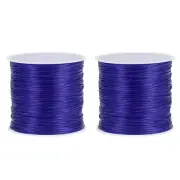 Elastic Cord DIY Making Stretchy String Craft Wire, Dark Blue, 2 Rolls
