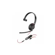 Poly Blackwire 5210 Monaural USB-C Headset +3.5mm Plug +USB-C/A Adapter