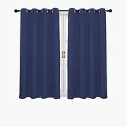 Hyper Cover 3-Layers Blackout Curtains (Navy, 132x137 cm) - 100% Eco-Friendly Fabric, Noise Reduction, High-Quality Durable Polyester, Easy Care