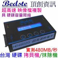 在飛比找PChome24h購物優惠-Bedste頂創 1對1 SSD/硬碟拷貝機 HD4802G