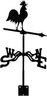 Wind vanes, Outdoor Garden Weathervane Stainless Steel Measuring Tool with Roof Mount Weather Vane Metal Decorations Wind Direction Indicator for Roof Farm Yard