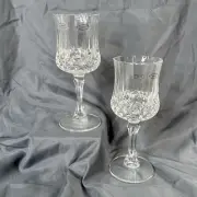 St. George Full Lead Crystal Belmont Wine Glass Water Goblet Pedestal Stemware