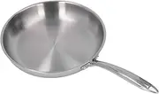 Frying Pan, Thickened 304 Stainless Steel Uncoated 3 Layers Stainless Steel Skillet, Eggs Sandwiches Crepes Omelette Skillet Cooking Saucepan for Electric Induction Gas Stovetop(11in)