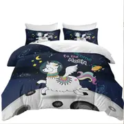 Astronaut Unicorn Sheep Quilt Cover