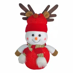 【摩達客】聖誕圍巾 紅色雪人擺飾-小(17*32cm單入)