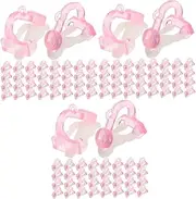 Kisangel 3sets Earring Backs for Boys and Girls Non-piercing Clip-on Earrings Cartoon Themes Fashionable Ear Accessories for Birthday Celebrations 100pcs*3