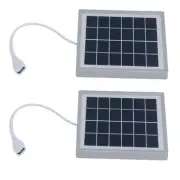 2Pcs Solar Panel Charger with Stand Tilted Support for Smartphones MP4 Devices
