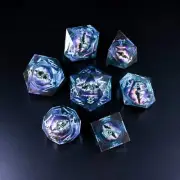 Enchanted Dragon (Blue) Liquid Core Dice Set Brand New