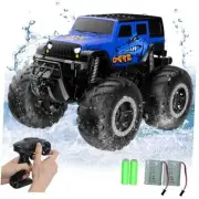 Amphibious Remote Control Car Toys for Boys 2.4GHz 1:16 1:16 Scale Blue Suv