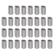 30pcs 10#-24 UNC 3D 14.4mm 304 Stainless Steel Helical Wire Threaded Inserts