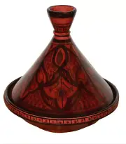 Moroccan Serving Tagine Handmade Ceramic Tajine Dish Exquisite 6 inches Red