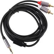 jojofuny 2m Dual Headphone Extension Audio Cable Plated for Transmission Connects Two Devices Stylish Design for Speakers and Mobile Devices