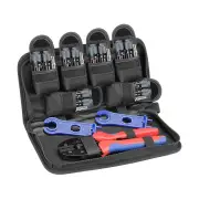 12Pcs Solar Crimper 6Pairs Solar Connectors 1Pair Solar Connector Spanner Wrench Solar Crimper Tool Kit for Solar Panel