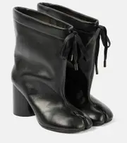 [Maison Margiela] Maison Margiela Tabi drawstring leather ankle boots AU 4 black