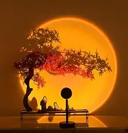 [GY] Sunset Lamp, 4 Colours Sunset Lamp, USB Port Sunlight LED Projector, 180° Rotating Romantic Vision Mood Light, Suitable for Photography, Selfie, Living Room Decoration