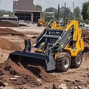 Mini Skid Steer Loader – Compact Construction Loader with Multiple Attachments for Farm, Landscape & Site Work