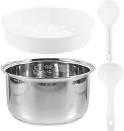 Ciieeo 3L Rice Cooker Inner Pot Replacement Stainless Steel Interior Cooking Pot Liner Non Stick Electric Cooker Pot Liner Insert Container for Kitchen Pressure Cooker Rice Maker