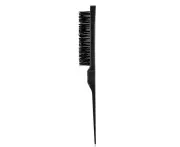 Beakey Black Three Rows Nylon Bristle Teasing Brush For Women-A