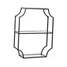 Ciel Glam Geometric Rectangular Wall Shelf, 18 x 24, Decorative 18x24 Black