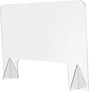 SEWACC Office Acrylic Isolation Plate Transparent Spray Baffle for Desk Protection Easy to Clean for Schools and Workspaces