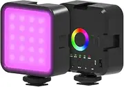 RGB Mini Photography Lamp Dimmable LED Light Portable Vlog Light with 1200mAh Battery USB Charging Port 3 Cold Shoes 70 LED Beads 3000K-9000K Color Temperature