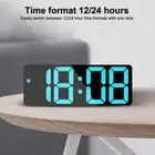 LED Digital Alarm Clock 12/24h Bedside Desk Large screen Display Modern Hot