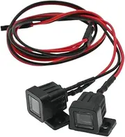 Headlights 12 Modes for 1:10 RC Crawler Truck Upgrade Accessories, 1.2 * 1.4cm Gasket Square