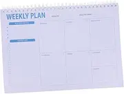 SOESFOUFU Weekly Planner Notebook Daily Schedule Portable Paper Notepad for Students Office Lightweight