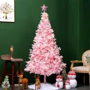 NEW 2024 Christmas Artificial Pink Pvc Tree 5Ft Reusable Pine Branches Tree Set