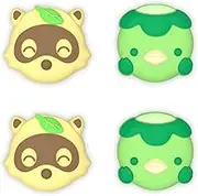 Joystick Caps for Nintendo Switch, Thumbstick Caps for Switch Lite, Analog Cover for OLED Joycon Thumb Grips - Tanuki & Kappa