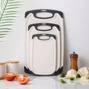 3PCS Cutting Board Set Chopping Serving Boards Kitchen Durable Eco Natural Wheat