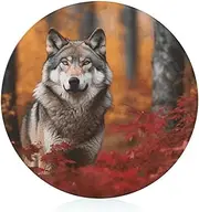 Chopping Blocks, Autumn Animals Wolf Printed Chopping Block,fruit Chopping Block,thickened Chopping Block,round Chopping Block