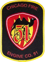 CHICAGO FIRE TV SHOW SHOULDER PATCH: Engine Co. 51