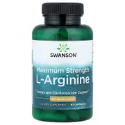 Swanson, L-Arginine, Maximum Strength, 850 mg, 90 Capsules