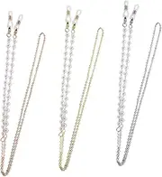[SHINEOFI] 3pcs Stylish Eyeglasses Chain Mask Hanging Rope Elegant Party Prop for Glasses Durable and Comfortable Eyewear Accessory