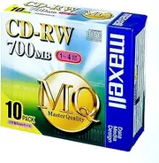 Maxell CDRW80MQ.S1P10S CD-RW 700MB 4X Compatible with Data 10 Sheets 0 Sheets 0.2 inch (5 mm) Case