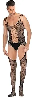 [Generic] Men Easter Open Files Fishnet Pantyhose Tights Bodysuits Stockings Sexy Costume for Men