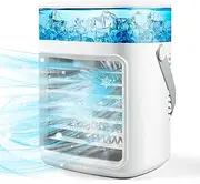 Portable Air Conditioner, Mini Air Cooler Fan with 3 Wind Speeds for Bedroom