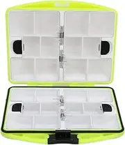 POENVFPO Fishing Hook Storage Box,Portable Plastic Double Sided Fishing Lure Box Hook Tackle Organizer for Lure