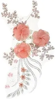 CORHAD Colorful Plum Blossom Embroidery Lace Appliques Sewing Patches for DIY Craft Projects for Decorating Clothes Jackets Bags and Hats